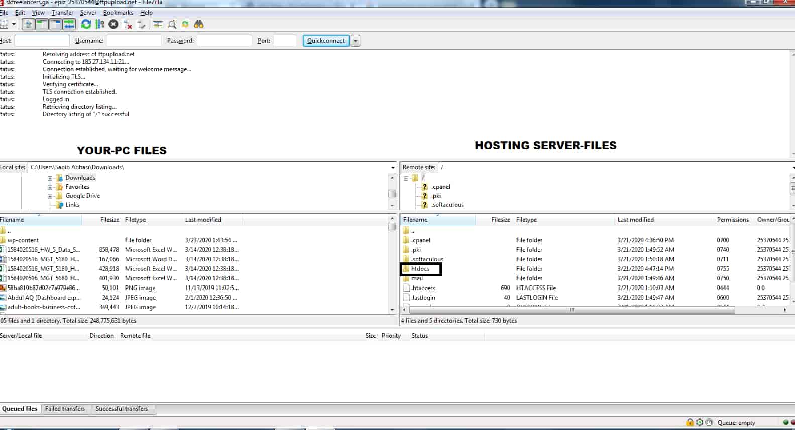 HOSTING SERVER-HTDOC FILE