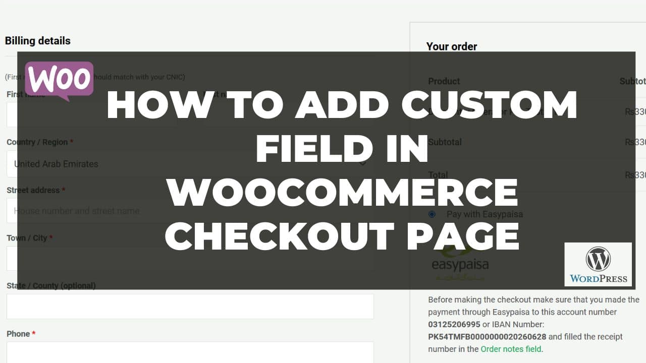 You are currently viewing How to add custom field in woocommerce checkout page? 1 Quick solution
