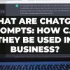 ChatGPT prompts