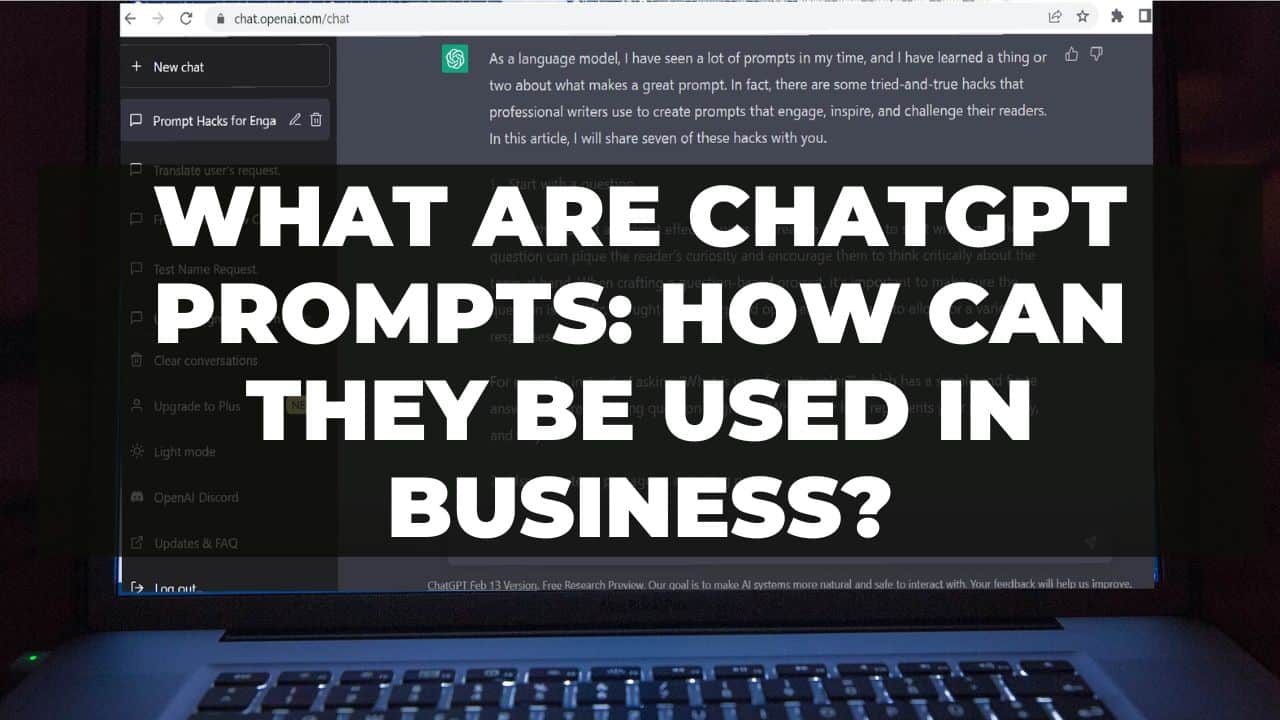 You are currently viewing What are ChatGPT prompts: How can they be used in business?