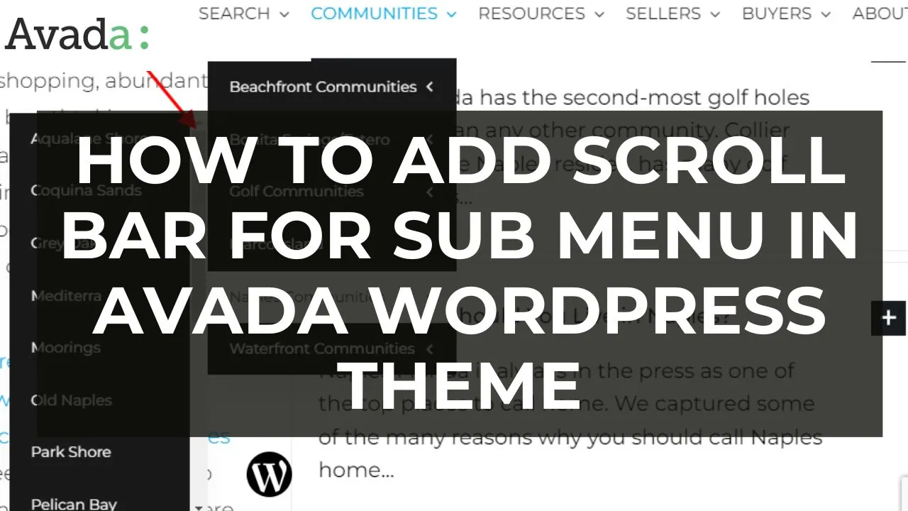Read more about the article How to add Scroll bar for sub menu in Avada WordPress theme