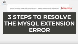 Read more about the article Your PHP installation appears to be missing the MySQL extension which is required by WordPress (Solved)
