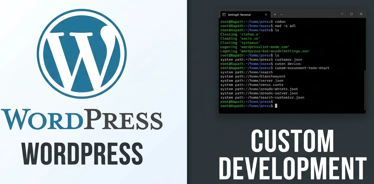 WordPress vs custom web development comparison