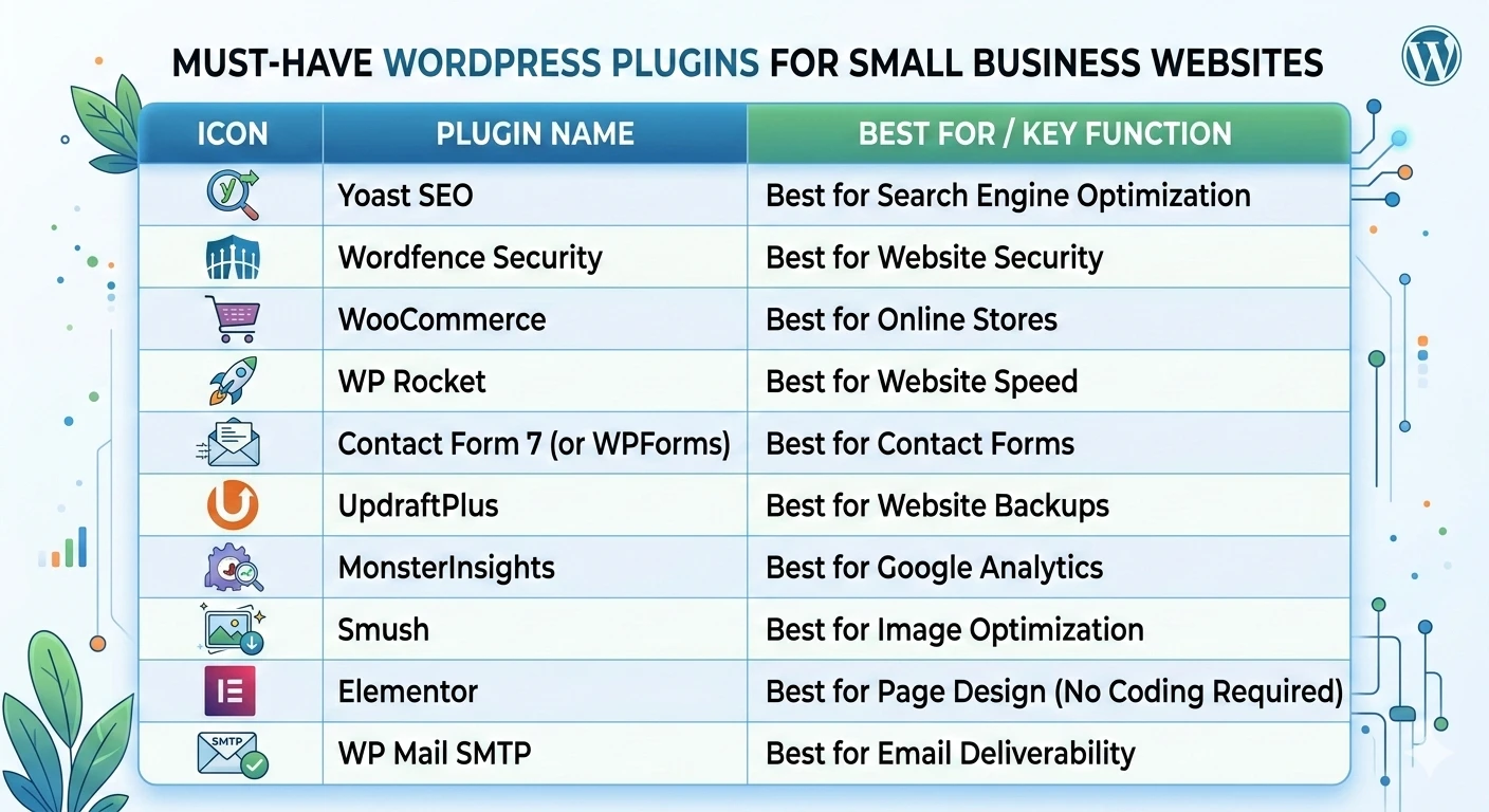best WordPress plugins for small business 2026